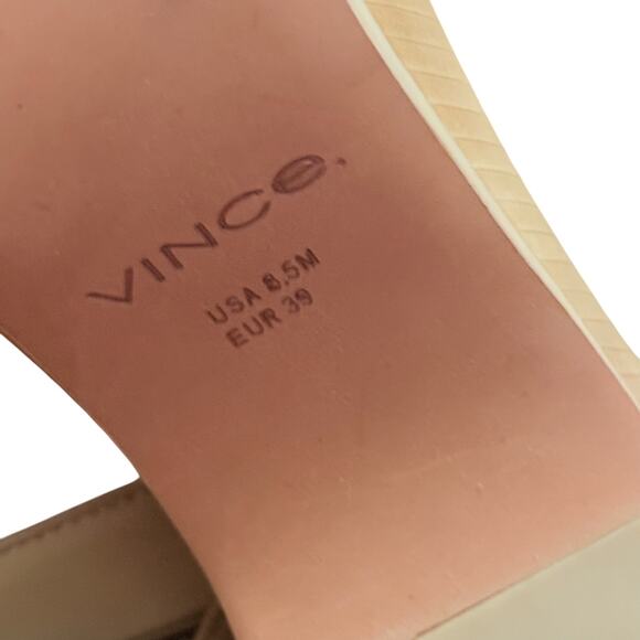 Vince Noelle Leather Platform Sandals Ankle Strap Quiet Luxury Size 8.5 EUC - Picture 6 of 10